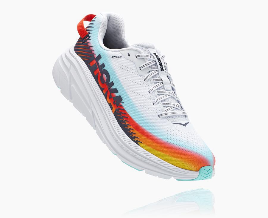 Running Shoes Womens - Hoka One One Ironman Rincon 2 - White/Blue - DHZUILO-96